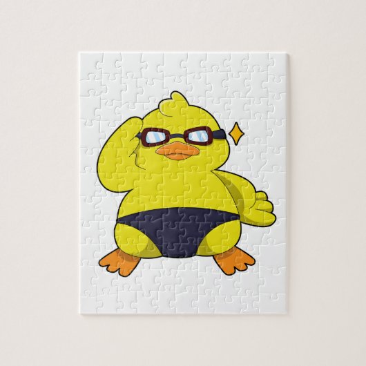 Ente mit Sonnenbrille Puzzle (Vertikal)