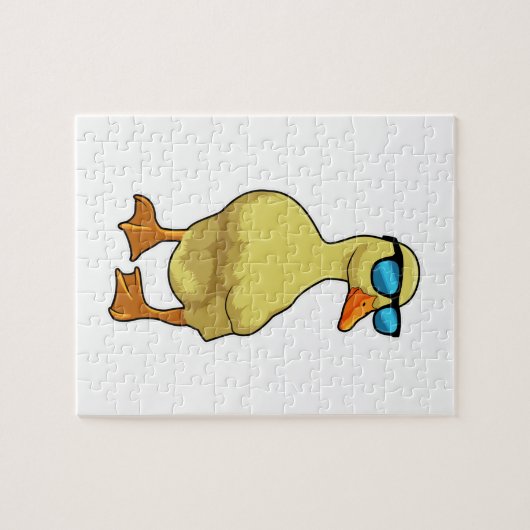 Ente mit Sonnenbrille Puzzle (Horizontal)