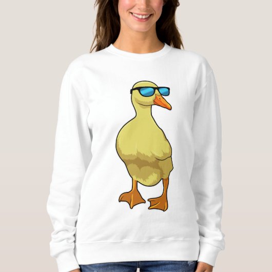 Ente mit Sonnenbrille Sweatshirt (Vorderseite)