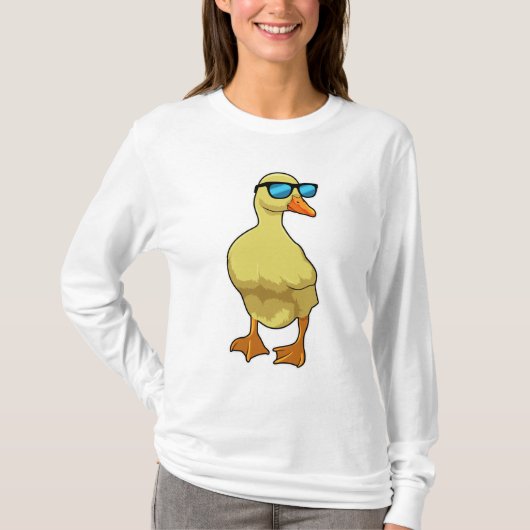 Ente mit Sonnenbrille T-Shirt (Vorderseite)