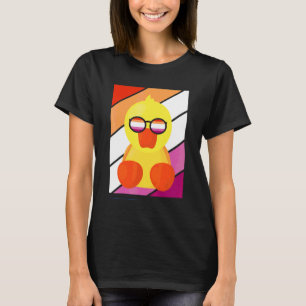 Ente mit Stolz Lesbenflagge Lgbtq Stolz Verbündete T-Shirt