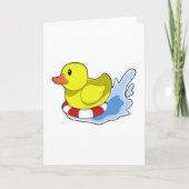 Ente mit Swim-Ring in Wasser.PNG Karte (Vorderseite)
