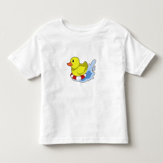 Ente mit Swim-Ring in Wasser.PNG Kleinkind T-shirt (Vorderseite)