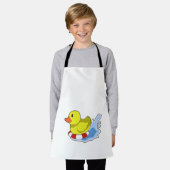 Ente mit Swim-Ring in Wasser.PNG Schürze (Getragen)