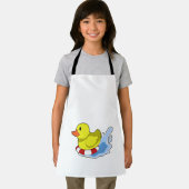 Ente mit Swim-Ring in Wasser.PNG Schürze (Insitu)