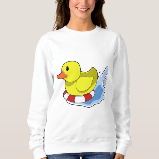 Ente mit Swim-Ring in Wasser.PNG Sweatshirt (Vorderseite)