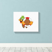 Ente mit Swim-Ring Leinwanddruck (Insitu (Holzboden))