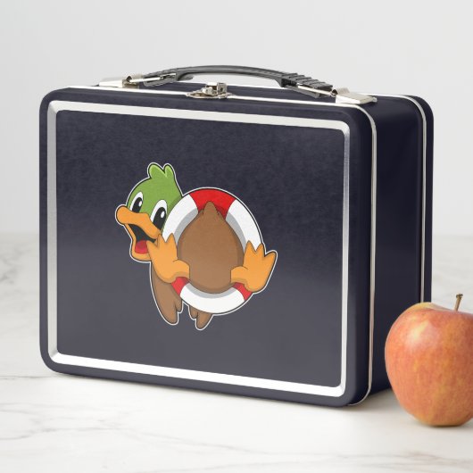 Ente mit Swim-Ring Metall Brotdose (Beispiel)