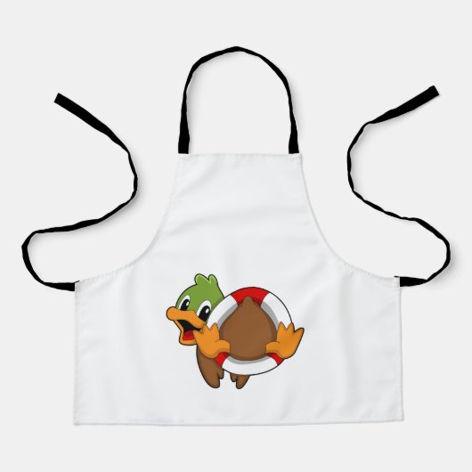 Ente mit Swim-Ring Schürze (Vorderseite)