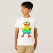 Ente mit Swim Ring & Sonnenbrille T-Shirt (Vorne ganz)