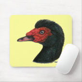 Ente: Muscovy Head Mousepad (Mit Mouse)