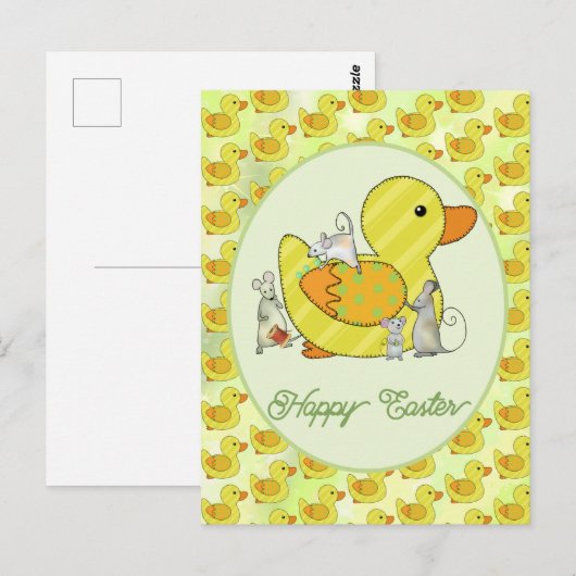 Ente nähen postkarte (Vorne/Hinten)