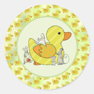 Ente nähen runder aufkleber