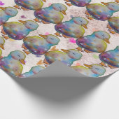 Ente namens Regenbogen Geschenkpapier (Ecke)