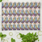 Ente namens Regenbogen Geschirrtuch (Gefaltet)