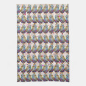 Ente namens Regenbogen Geschirrtuch (Vertikal)