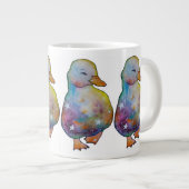 Ente namens Regenbogen Jumbo-Tasse (Vorderseite Rechts)