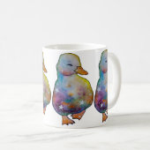 Ente namens Regenbogen Kaffeetasse (VorderseiteRechts)