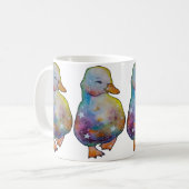 Ente namens Regenbogen Kaffeetasse (Vorderseite Links)