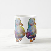 Ente namens Regenbogen Kaffeetasse (Mittel)