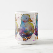 Ente namens Regenbogen Kaffeetasse (Mittel)