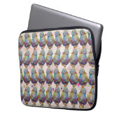 Ente namens Regenbogen Laptopschutzhülle (Vorderseite Links)