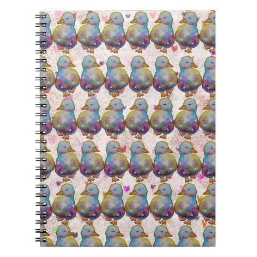 Ente namens Regenbogen Notizblock (Vorderseite)