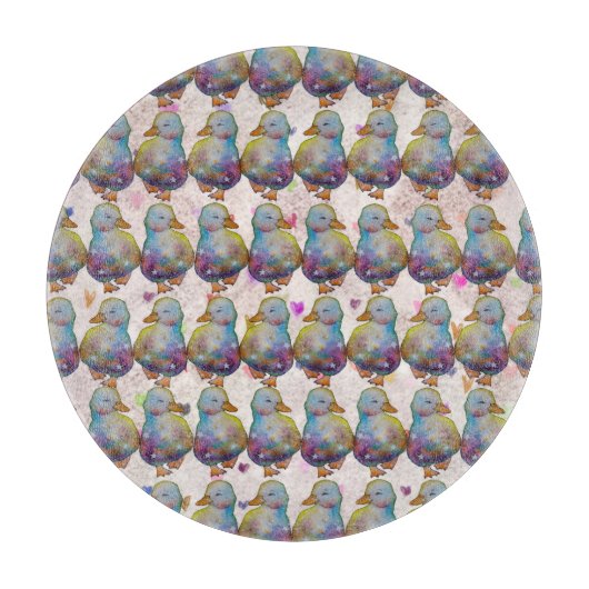 Ente namens Regenbogen Schneidebrett (Vorderseite)