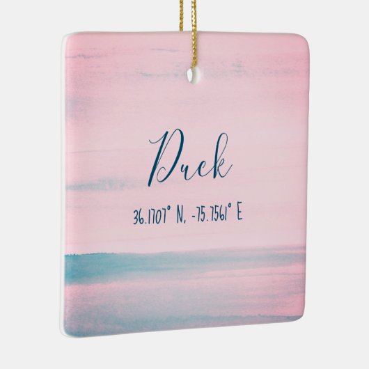 Ente, NC Die äußeren Banken Personalisierte Orname Keramikornament (Rechts)