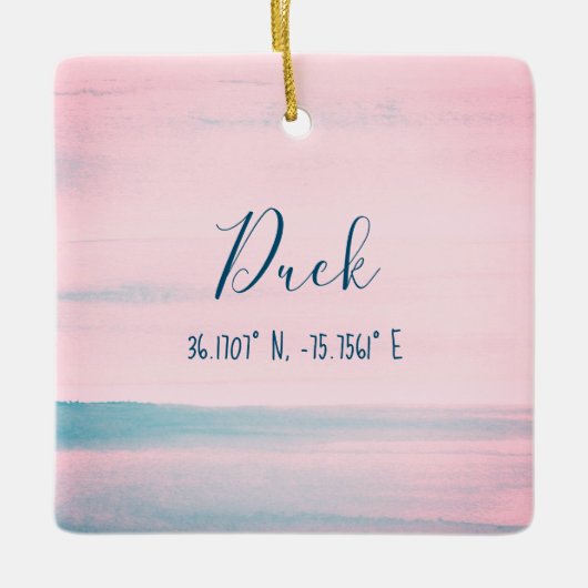 Ente, NC Die äußeren Banken Personalisierte Orname Keramikornament (Vorderseite)