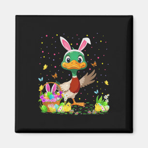 Ente Ostereier Hunt Bunny Ear Duck Happy Osterfeie Magnet