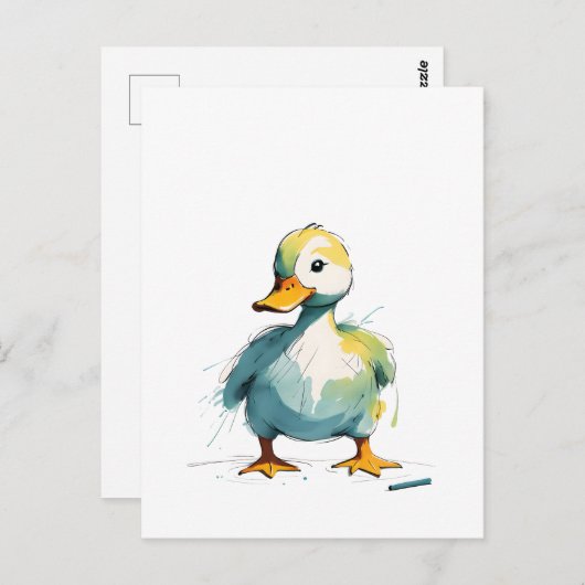 Ente Postkarte (Vorne/Hinten)