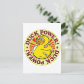 Ente Power! Postkarte (Stehend Vorderseite)
