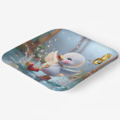 Ente Tanz im Regenwald Pappteller (Gewinkelt)