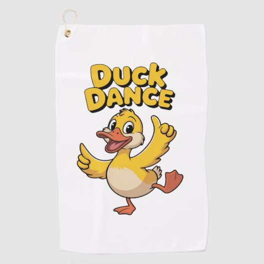 ENTE TANZT GOLFHANDTUCH (Vorderseite)