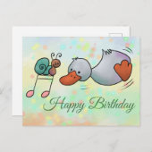 Ente tanzt postkarte (Vorne/Hinten)