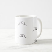 Ente Tasse, Ente im Bett Tasse. Tasse für niedlich (VorderseiteRechts)