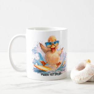 Ente teilt das Wort Kaffeetasse