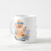 Ente teilt das Wort Kaffeetasse (Vorderseite Links)