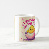 Ente überlebte die Eizelljagd Kaffeetasse (VorderseiteRechts)