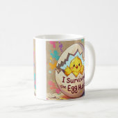 Ente überlebte die Ostereierjagd Kaffeetasse (VorderseiteRechts)