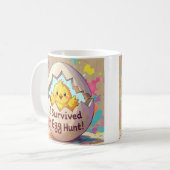 Ente überlebte die Ostereierjagd Kaffeetasse (Vorderseite Links)