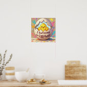 Ente überlebte die Ostereierjagd Poster (Küche)