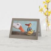 Ente und antike Ente Karte (Gelbe Blume)