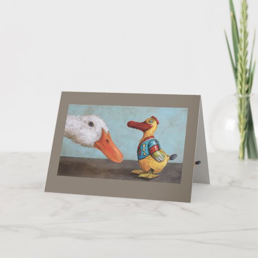 Ente und antike Ente Karte (Vorderseite)