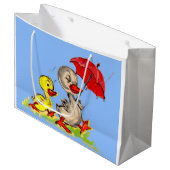 Ente und Ente Große Geschenktüte (Vorderseite Schrägansicht)