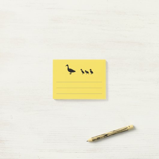 Ente und Entlein Post-it Klebezettel (Auf Schreibtisch)
