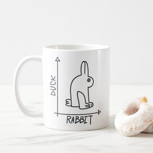 Ente und Kaninchen Kaffeetasse (Mit Donut)