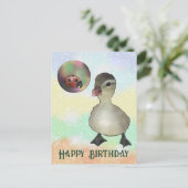 Ente und Seifenblase Postkarte (Stehend Vorderseite)