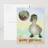 Ente und Seifenblase Postkarte (Vorne/Hinten)